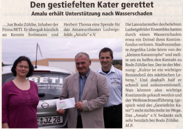 Ludwigsfelder Firmen spenden fr AMALU